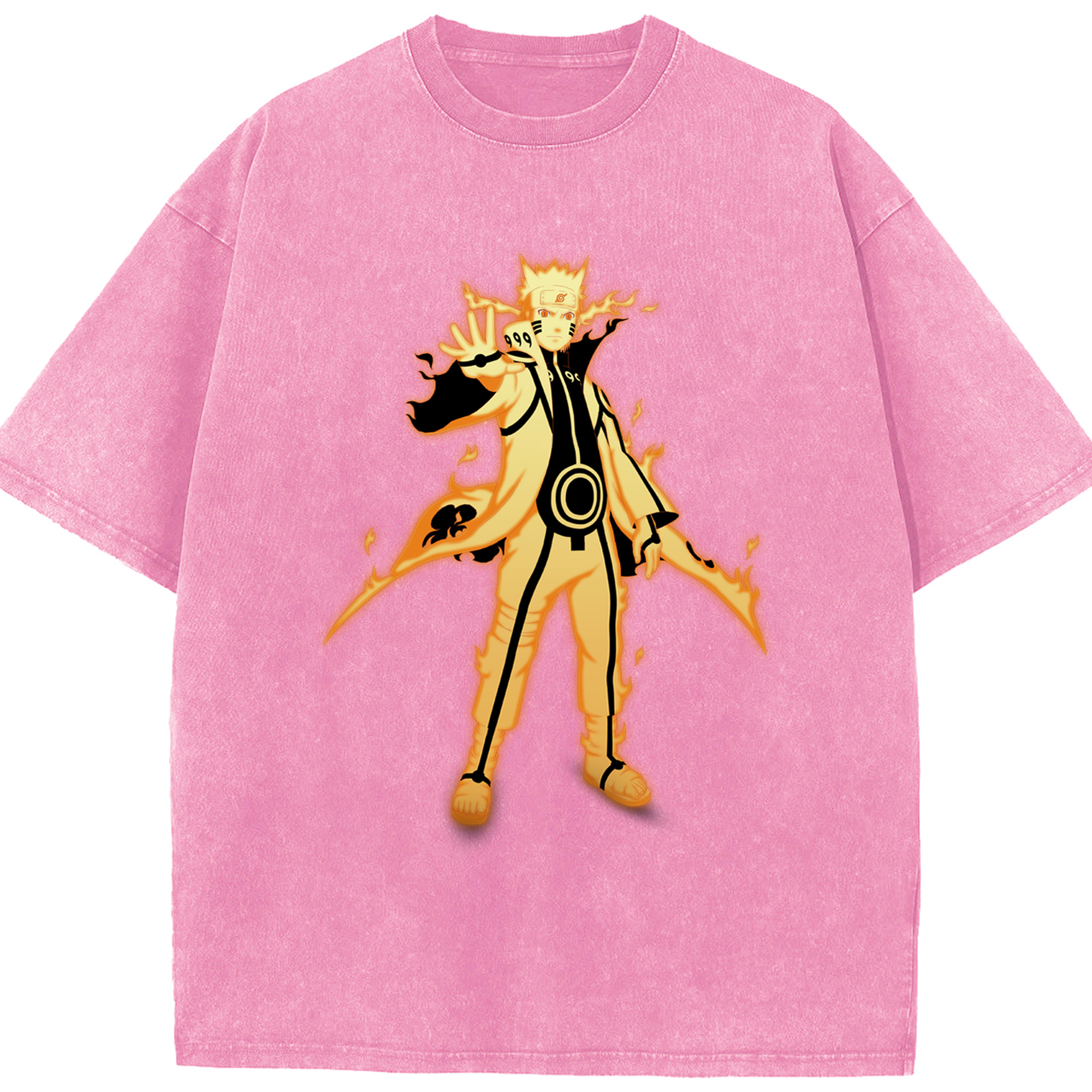 （画像用） NARUTO -ナルト- うずまき ナルト Uzumaki Naruto 綿100% ヴィンテージ風 半袖Tシャツ（フロントプリント）